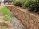 A gaping trench at the Namugongo/Kibuli road in Kampala