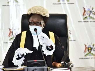 The Speaker of Parliament Rebecca Kadaga