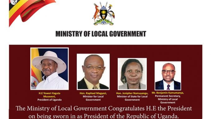 Ministry of Local Government Congratulates Museveni on inauguration