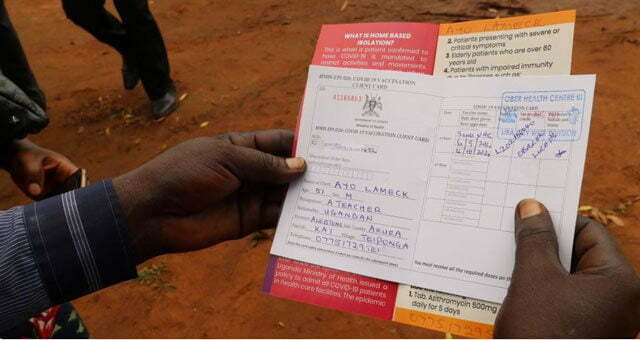 Fake COVID-19 vaccination cards on sale at Shs 100,000 in Lira