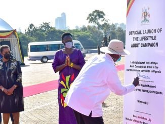 President Museveni launching the lifestyle audit