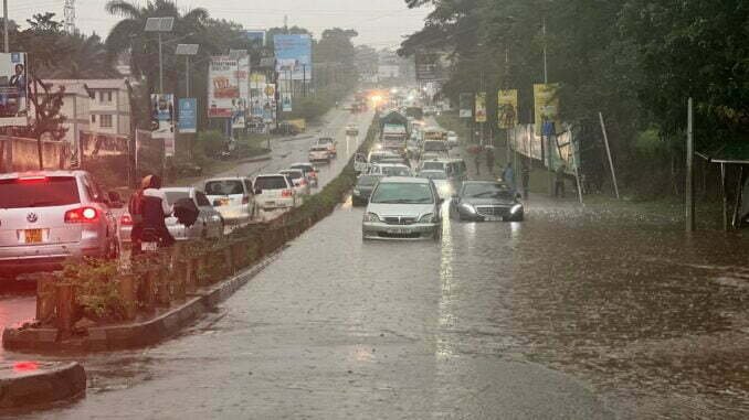 Torrential rains flood Kampala, cut off city roads
